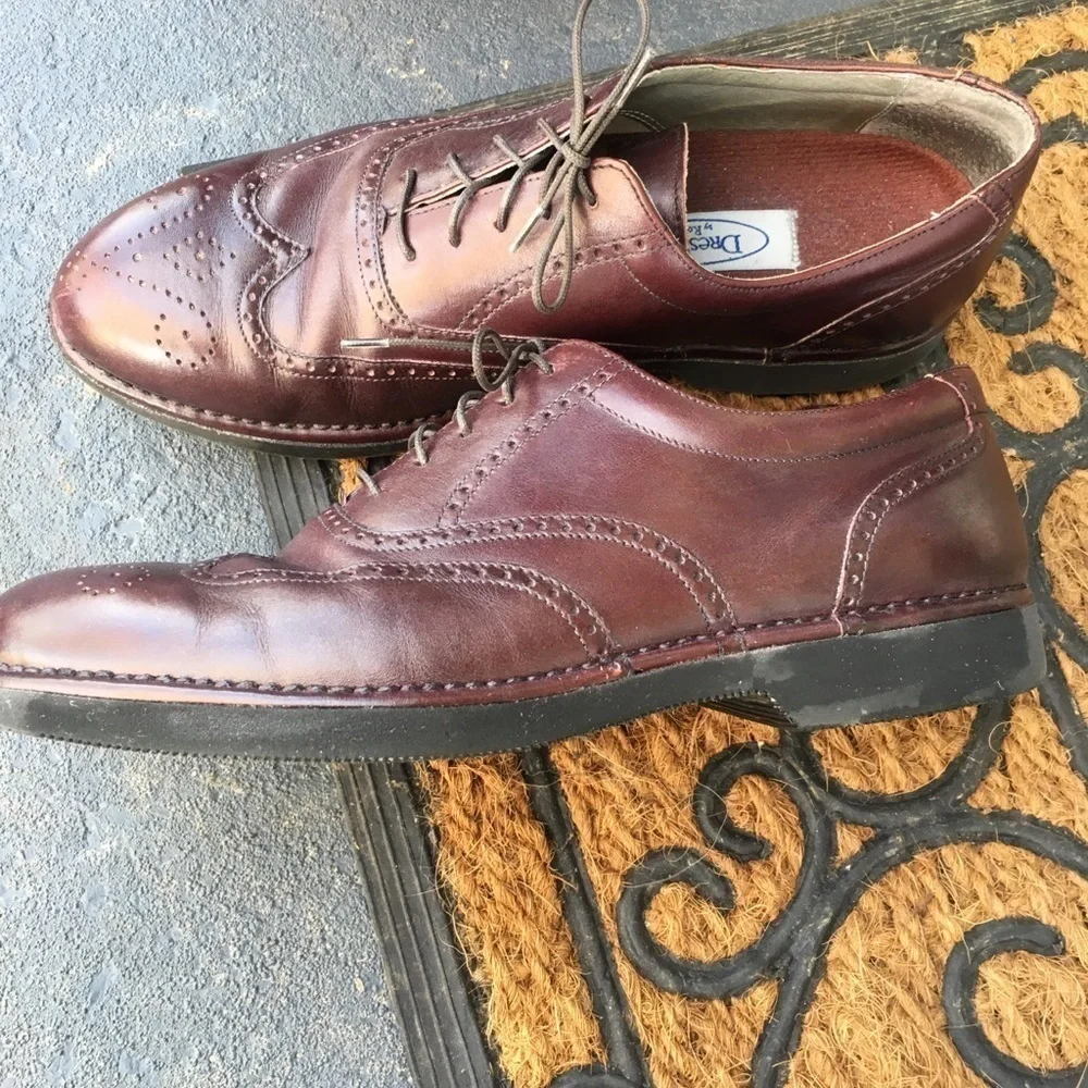 Rockport Dressports Oxford Dress shoes Wine sz 10